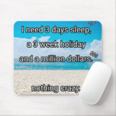 Ik heb een pauze nodig muismat (Met muis)