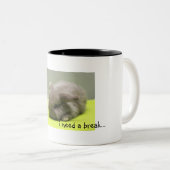 Ik heb een pauze nodig... tweekleurige koffiemok (Voorkant rechts)
