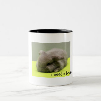 Ik heb een pauze nodig... tweekleurige koffiemok