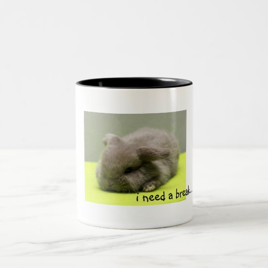 Ik heb een pauze nodig... tweekleurige koffiemok (Center)