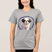 Ik heb een Pekingees puppy gekust Tri-Blend Shirt (Voorkant)