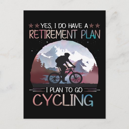 Ik heb een pensioenplan dat ik van plan ben te gaa briefkaart (Voorkant)