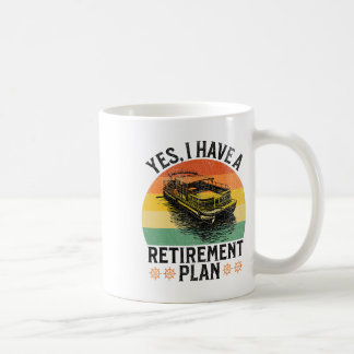 Ik Heb Een Pensioenplan Funny Pontoon Boot Kapitei Koffiemok