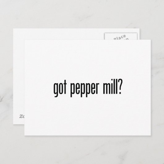 Ik heb een pepermolen briefkaart (Voorkant / Achterkant)