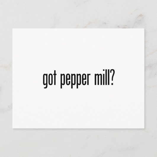 Ik heb een pepermolen briefkaart (Voorkant)
