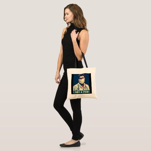 Ik heb een PHD Funny Doctor Afstuderen Tote Bag (Voorkant (model))