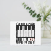 Ik heb een piano briefkaart (Staand voorkant)