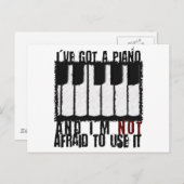 Ik heb een piano briefkaart (Voorkant / Achterkant)