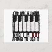 Ik heb een piano briefkaart (Voorkant)