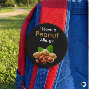 "Ik heb een pinda-allergie" medische alarmveilighe Ronde Button 7,6 Cm