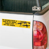 IK HEB EEN PISTOOL BUMPERSTICKER. BUMPERSTICKER (Op Truck)