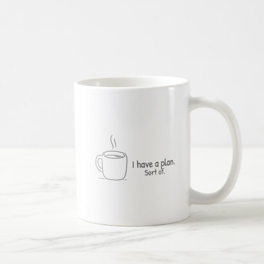 Ik heb een plan. Min of meer. Koffiemok (Rechts)