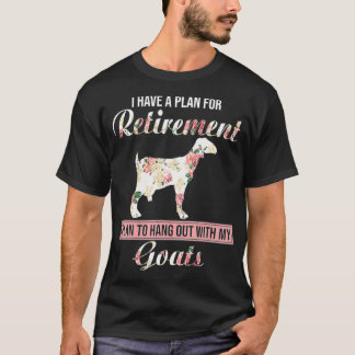 Ik heb een plan voor pensionering van bloemige gei t-shirt