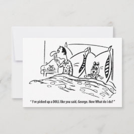 Ik heb een pop opgepakt zoals je zei, grappig save the date