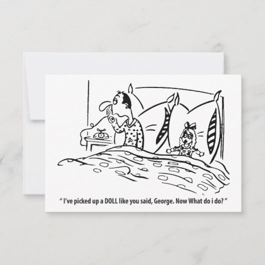 Ik heb een pop opgeraapt zoals je zei, grappig save the date (Voorkant)