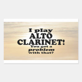 Ik heb een probleem met die Alto Clarinet Rechthoe Rechthoekige Sticker
