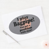 Ik heb een probleem met die Bagpipe Oval Sticker (Envelop)