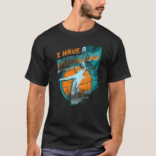 Ik heb een probleem met Funny basketbal Dunk pla T-shirt (Voorkant)