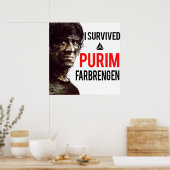 Ik heb een Purim Farplattegrond overleefd Poster (Keuken)
