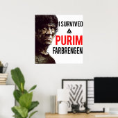Ik heb een Purim Farplattegrond overleefd Poster (Thuiskantoor)