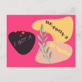 Ik heb een reden 2 ben blij briefkaart (Voorkant)