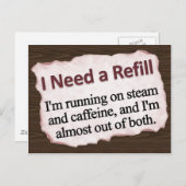 Ik heb een Refill nodig Briefkaart (Voorkant / Achterkant)