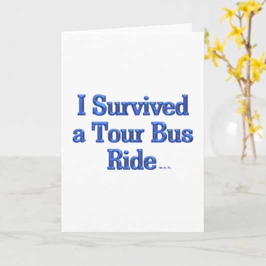 Ik heb een reis met een touringcar overleefd wensk kaart (Gele Bloem)