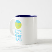 Ik heb een reuzenkop tweekleurige koffiemok (Voorkant links)