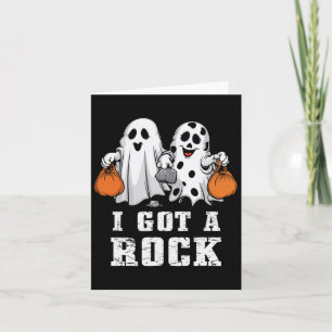 Ik heb een Rock Ghost Halloween Spooky Trick Treat Kaart