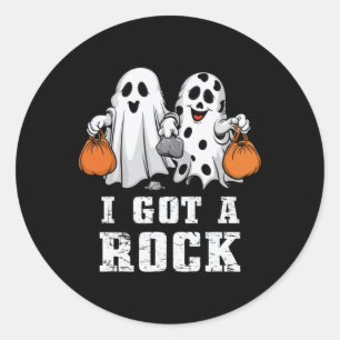 Ik heb een Rock Ghost Halloween Spooky Trick Treat Ronde Sticker