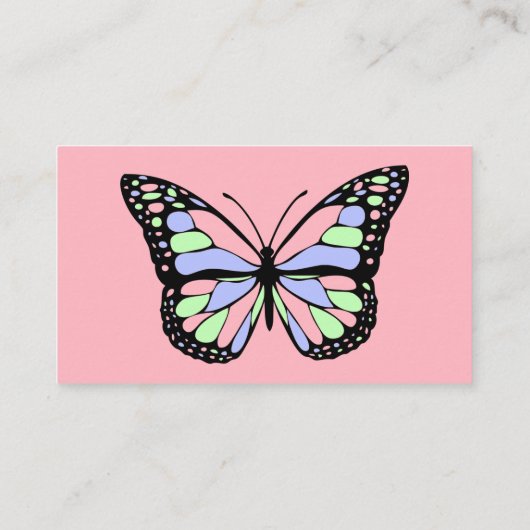 Ik heb een roze vlinder gemaakt die aankondigingen (Achterkant)