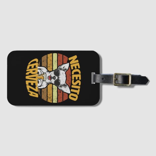 IK HEB EEN SCHATTIGE CHIHUAHUA BIERTJE NODIG BAGAGELABEL (Voorkant (horizontaal))