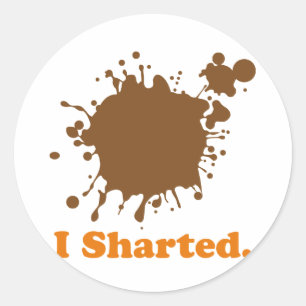 ik heb een scheet gelaten ronde sticker