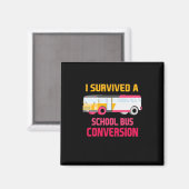 Ik heb een schoolbusconversie overleefd magneet (Voorkant / Achterkant)