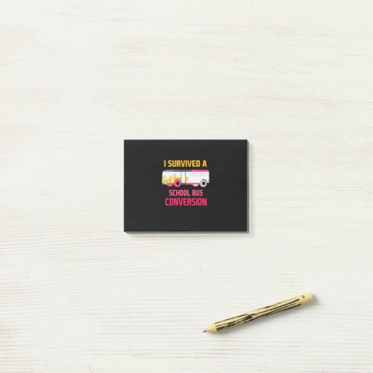 Ik heb een schoolbusconversie overleefd post-it® notes (Op bureau)