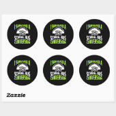Ik heb een schoolbusconversie overleefd ronde sticker (Vel)