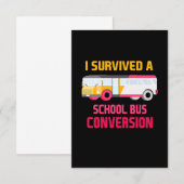Ik heb een schoolbusconversie overleefd RSVP kaartje (Voorkant / Achterkant)