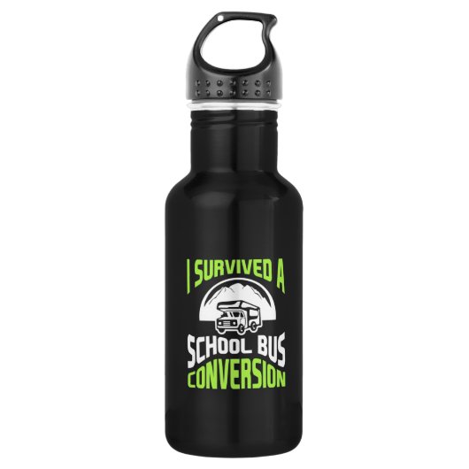 Ik heb een schoolbusconversie overleefd waterfles  (Voorkant)