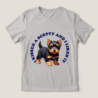 Ik heb een Schotse Terrier-puppy gekust Tri-Blend Shirt