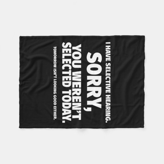 Ik heb een selectieve hoorzitting fleece deken (Voorkant (Horizontaal))