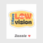 Ik heb een slecht zicht leuk ontwerp sticker (Vel)