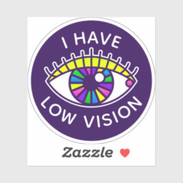 Ik heb een slechtziend gezichtsstoornis met blauw sticker