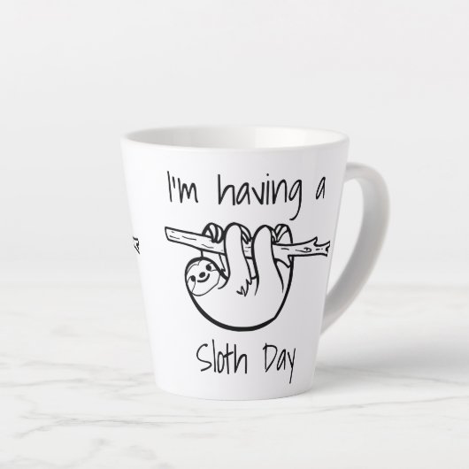 Ik heb een Sloth Day Latte Mok (Rechterhoek)