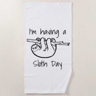 Ik heb een Sloth Day Strandlaken