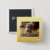 Ik heb een smaak vierkante button 5,1 cm (Voorkant /achterkant)