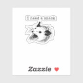 Ik heb een snack nodig – Crazy Possum Meme Design Sticker (Vel)