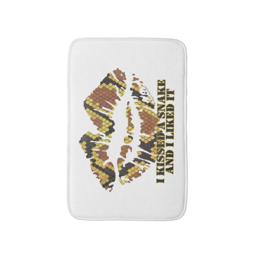 Ik heb een Snake Brown en Gold Print gekust Badmat (Voorkant Verticaal)