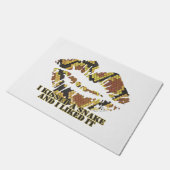 Ik heb een Snake Brown en Gold Print gekust Deurmat (Schuin)