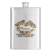 Ik heb een Snake Brown en Gold Print gekust Heupfles (Voorkant)