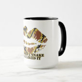Ik heb een Snake Brown en Gold Print gekust Mok (Voorkant rechts)